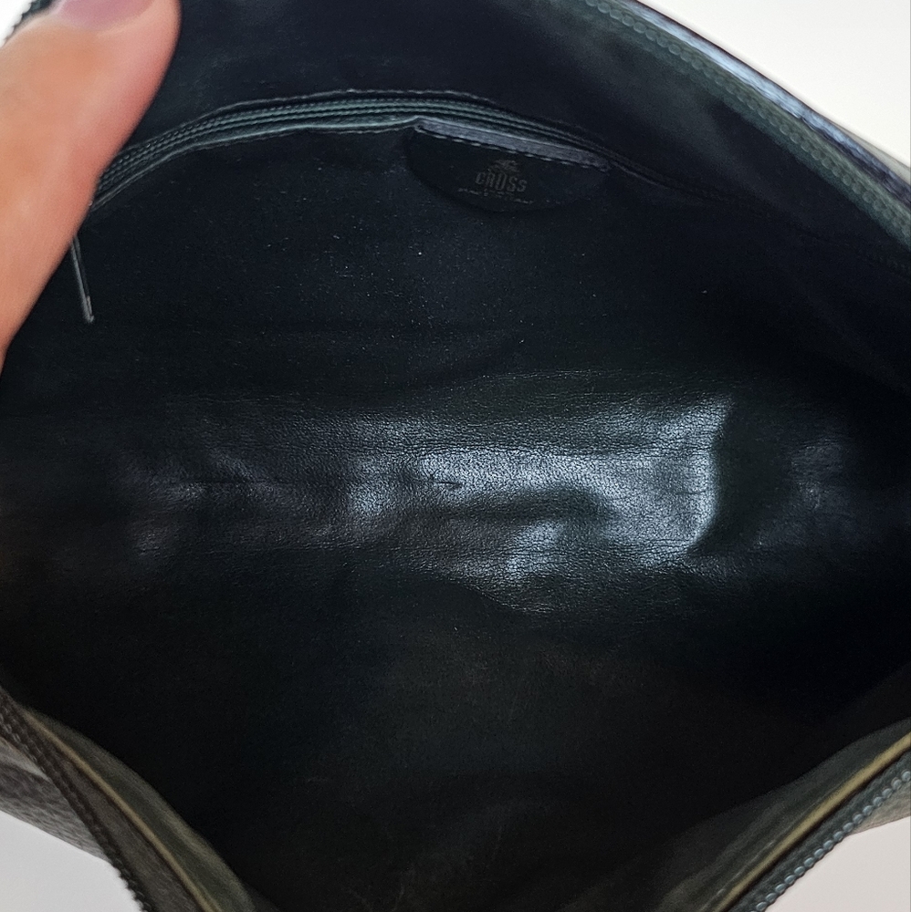 Mark Cross Vintage Green Leather Shoulder Handbag Made in Italy - Picture 10 of 12